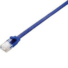 ELECOM LANケーブル CAT6A フラット 5m ブルーメタリック LD-GFA/BM5