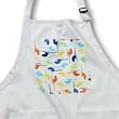 Real Cute Multi Colored Toy Helicopters - Black Full Length Apron With Pockets 22w X 30l from 3dRose LLC