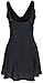 bawdy Women's Plus Size One Piece Swimdress Swimsuit Swimwear, Black, XXXL