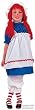 Girl's Rag Doll Halloween Costume (Size:X-large 12-14)