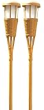 Adamax TIKILED2 Solar Flickering Tiki Torches, 2-Pack