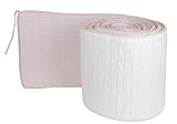 Tadpoles Cotton Cable Knit Crib Bumper, Pink