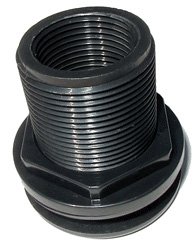 Lifegard Aquatics 1-Inch Double Threaded Bulkhead