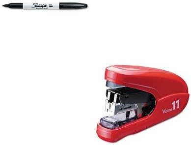 KITMXBHD11FLKRDSAN30001 - Value Kit - Max USA Corp Flat Clinch Light Effort Stapler (MXBHD11FLKRD) and Sharpie Permanent Marker (SAN30001)