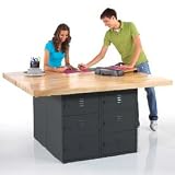 4-Station Workbench Blk W/4 Vises