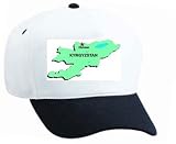 White Cap with map, kyrgyzstan, geograpy