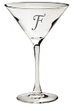 Culver Inc., Monogram F 2 Piece Martini Glass Set