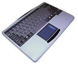 Adesso 2.4 GHZ WIRELESS SLIMTOUCH TOUCHPAD MINI KEYBOARD SILVER W/BLACK KEYS ( WKB-4000US )