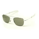 10700 GENUINE GOVERNMENT AIR FORCE PILOTS SUNGLASSES BY 'AMERICAN OPTICS' 52 MM SILVER