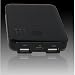 New Trent IMP50D iPad, iPhone 4, iTouch, iPod combo charger 5000mAh External Backup Battery Pack with Dual USB Black color