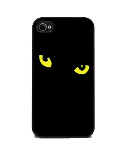 Black Cat Eyes - iPhone 4 or 4s Cover, Cell Phone Case