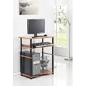 Computer Desk - Easy Assembly - Light Cherry and Black Finish