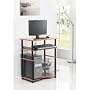 Home Laptop Notebook Computer Desk Table - Easy Assembly - Light Cherry and Black Finish