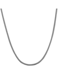 14 Karat White Gold 2.3-mm Oval Snake Chain (18 Inch)