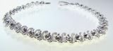 Tennis Bracelet with Swarovski Crystals & Sterling Silver Overlay
