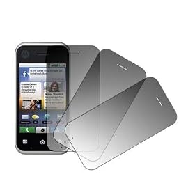 3 Pack of Premium Crystal Clear Screen Protectors for Motorola BACKFLIP [Accessory Export Packaging]