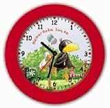 Janusch Wanduhr: kleiner Rabe Socke