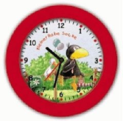 Wanduhr: kleiner Rabe Socke
