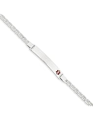 14k White Gold Medical Jewelry Bracelet