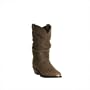 Women's Dingo R Toe Leather Western Boots BROWN 6 M