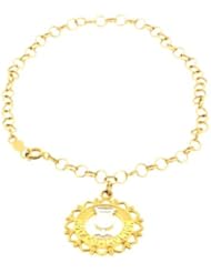 14K Two Tone Gold Holy Communion Bracelet