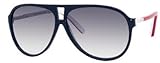 Tommy Hilfiger Men's 1012/N/S 0U4O Aviator Sunglasses,Blue, Red & White Frame/Grey Gradient Lens,One Size