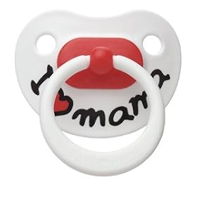 bibi latex day-time BPA FREE soother, Mama/Papa classic, 12 months, Orthodontic Shape