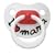 bibi latex day-time BPA FREE soother, Mama/Papa classic, 12 months, Orthodontic Shape