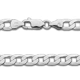 22 14K White Gold Gentle Curb Link Chain