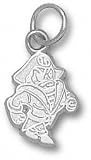East Carolina Pirates Solid Sterling Silver Petey 1/2'' Pendant
