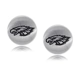 Philadelphia Eagles Earrings NFL Round Button Studs New