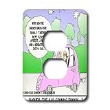 Londons Times Funny Society Cartoons - Car Sounds Funny - Light Switch Covers - 2 plug outlet cover