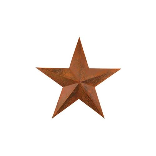Dimensional Primitive Rustic Steel Metal Barn Star Hanger 12-inch Rust