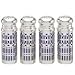 4 COBALT SALT/PEPPER SHAKERS - SET OF 4 SILVER PLATED WITH COBALT SALT AND PEPPER SHAKERS