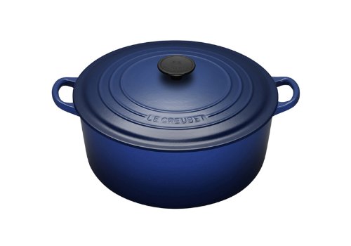 Le Creuset Cast Iron Round Casserole, Graded Blue, 20 cm