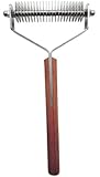 Mars Double Wide Stainless Steel Coat King Pet Stripper with Wooden Handle, 23-Blade