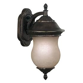 Kenroy Home 80542GBRZ Repartee One-Light Large Wall Lantern with 9-Inch French Scavo Glass... by Kenroy Home