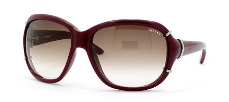 Click here to buy AUTHENTIC DIESEL 0086 S 0COI BURGUNDY PLASTIC BROWN GRADIENT LENS SUNGLASSES.