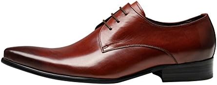 Hightop Men's Modish-01 Genuine Leather Brown Formal Oxford Shoes 9.5 M US