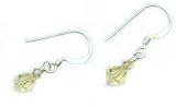 Baerreis - Delicate Small Sparkling Yellow Swarovski Crystal Drop Earrings on Sterling Silver French Earwires - Hand Crafted Artisan Jewelry USA