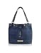 Roccobarocco Wording - All Over Signature Canvas Drawstring Tote Bag Blue