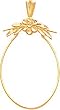 14K Gold Floral Charm Holder