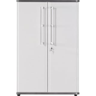 Sideboard Classic Büroschrank abschließbar 80x121cm Holz Aktenschrank Dekor wählbar, Dekor/Front:Grau