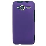 Hard Snap on Plastic PURPLE RUBBERIZED Sleeve Faceplate Cover Case for HTC  ....