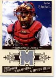 2009 Upper Deck Goodwin Champions Memorabilia #JV Jason Varitek - Boston Red Sox (Piece of Authentic Jersey / Material) (Baseball Cards)