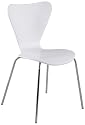 Euro Style Tendy Stacking Chair, White, Set of 4