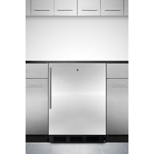 Best Price Summit AL752LBLSSHV 5.5 cu. ft. Freestanding All Refrigerator Automatic Defrost, Front Lock