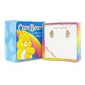 14K Gold Walt Disney Childrens Care Bear Studs