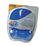 Gel Crystals Mouse Pad with Gel Wrist Rest, Blue (FEL91141)