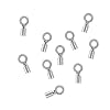 Sterling Silver Cord Ends / Crimp Beads With Loop 1.7mm x 2mm - 1mm Hole(10)